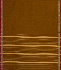 Oil Mustard Woven Chirala Cotton Saree With Contrast Border-CR1400