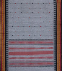 Grey Woven Chettinad Cotton Saree With Buttas-CN1902