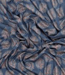 Grey Printed Synthetics Dola Silk Saree With Floral Motifs-BL5196