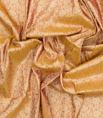 Light Peach Woven Art Dupion Saree With Floral Zari Motifs-BL5937
