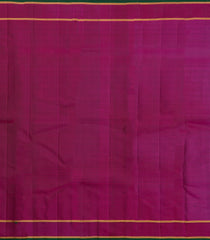 Dark Green Handloom Kanchipuram Silk Saree With Zari Buttas-KA15249