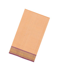 Sandal Handloom Silk Cotton Saree With Contrast Border-SC4715