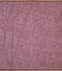 Dusty Pink Printed Art Chanderi Cotton Saree With Zari Border-SY0473