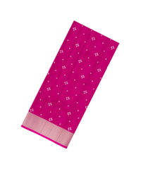 Hot Pink Woven Synthetics Dola Silk Saree With Zari Border-BL5268