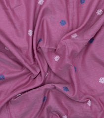 Pink Handloom Bengal Cotton Saree With Meena Buttas-BG1979