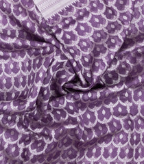 Lilac Woven Pure Banarasi Organza Silk Saree With Floral Motifs-KS1147