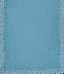 Steel Blue Woven Synthetic Vichitra Saree With Stone Work -BL5428