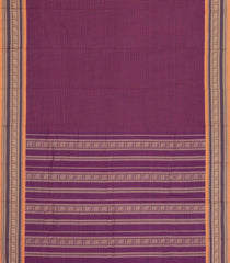 Magenta Woven Chettinad Cotton Saree With Checks-CN1886