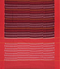 Maroon Handwoven Orissa Cotton Saree With Tie & Dye Motifs-OR0904