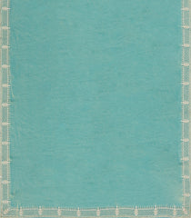 Turquoise Woven Blended Satin Tissue Saree With Embroidered Stone Work-BL4868