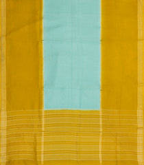 Turquoise Woven Blended Viscose With Zari Checks-BL5569