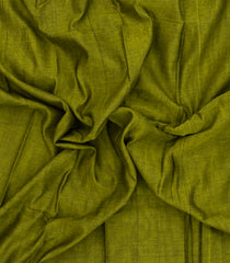 Olive Green Woven Chirala Cotton Saree With Contrast Border-CR1436