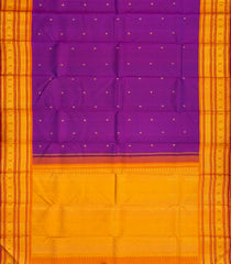 Purple Handloom Korvai Kanchipuram Silk Saree With Buttas-KA12911