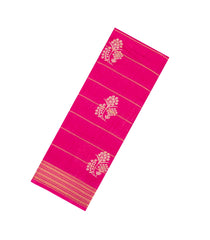 Pink Printed Synthetic Dola Silk Saree With Zari Motifs & Border -SY0352