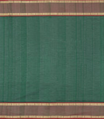 Dark Green Handloom Silk Cotton Saree With Yazhi Buttas-SC4394