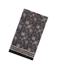 Black Printed Modal Silk Saree With Sequin Motifs-PS0750