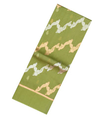 Cardamom Green Handloom Banarasi Organza Silk Saree With Floral Motifs-BE1662