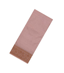 Dusty Pink Woven Tussar Silk Saree With Thread work Border-TU3155