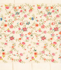 Black Woven Organza Silk Saree With Printed Floral Motifs-BL3844