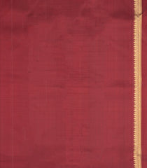 Maroon Handloom Kanchipuram Silk Saree With Floral Leaf Motifs-KA16402