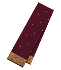 Maroon Handloom Kanchipuram Silk Saree With Buttas-KA15138