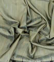 Sage Green Printed Synthetic Tussar Saree -BL5388