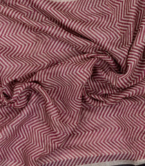 Crimson Printed Synthetic Linen Saree With Temple Border-SY0476