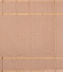 Taupe Handloom Kanchi Cotton Saree With Checks-KC1846