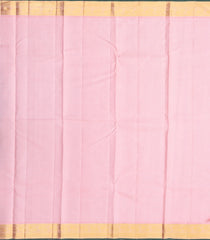 Black Handloom Korvai Kanchipuram Silk Saree With Stripes & Buttas-KA12513