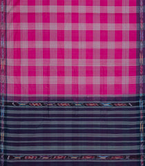 Hot Pink Woven Kadapa Cotton Saree With Checks-KN0697