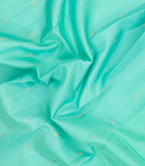 Turquoise Handloom Kanchipuram Silk Saree With Zari Buttas-KA16329