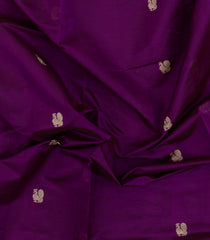 Purple Handloom Silk Cotton Saree With Annam Buttas-SC4391