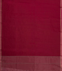 Maroon Printed Synthetic Dupion Saree With Temple Border & Jhalar-SY0091