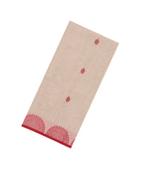 Taupe Handloom Bengal Cotton Saree With Kamalam Buttas-BG1785