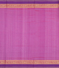 Hot Pink Handloom Silk Cotton Saree With Zari Buttas & Contrast Border-SC4804
