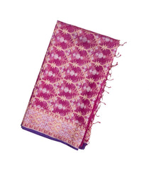 Blue Handloom Organza Soft Silk Saree With Floral Motifs-SO4102