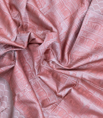 Dusty Pink Handloom Kanchipuram Silk Saree With Palace Motifs-KA15767