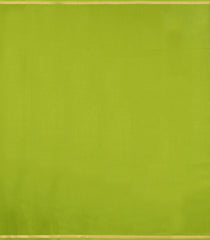 Neon Green Woven Mysore Silk Saree With Floral Border-MS3388