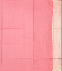 Peach Handloom Banarasi Silk Saree With Floral Vine Motifs-BE1517