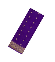 Purple Woven Pure Organza Silk Saree With Zari Buttas-KS1082