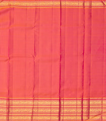 Bottle Green Handloom Korvai Kanchipuram Silk Saree With Zari Stripes-KA12753
