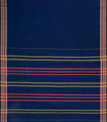 Indigo Woven Chirala Cotton Saree With Contrast Border-CR1403