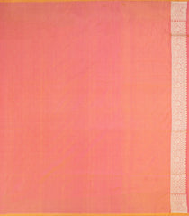 Peach Handloom Banarasi Tanchoi Silk Saree With Meena Floral Motifs-BE1829