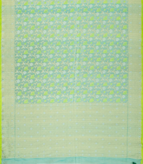 Green Handloom Organza Soft Silk Saree With Floral Motifs-SO4120