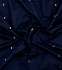 Midnight Blue Handloom Maheswari Silk Cotton Saree With Floral Buttas-SC4900