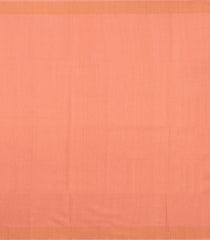 Taupe Woven Tussar Silk Saree With Printed Peach Floral Motifs-TU3177