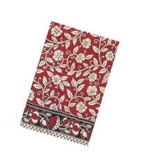 Crimson Printed Kalamkari Cotton Saree-KAL1262