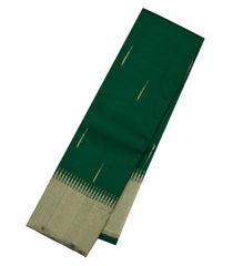 Dark Green Handloom Kanchipuram Silk Saree With Raindrop Buttas-KA14278