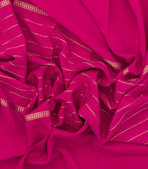 Pink Woven Mysore Silk Saree With Pure Zari Stripes-MS3296