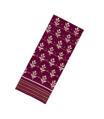 Magenta Printed Synthetic Dola Silk Saree With Zari Border-BL5060